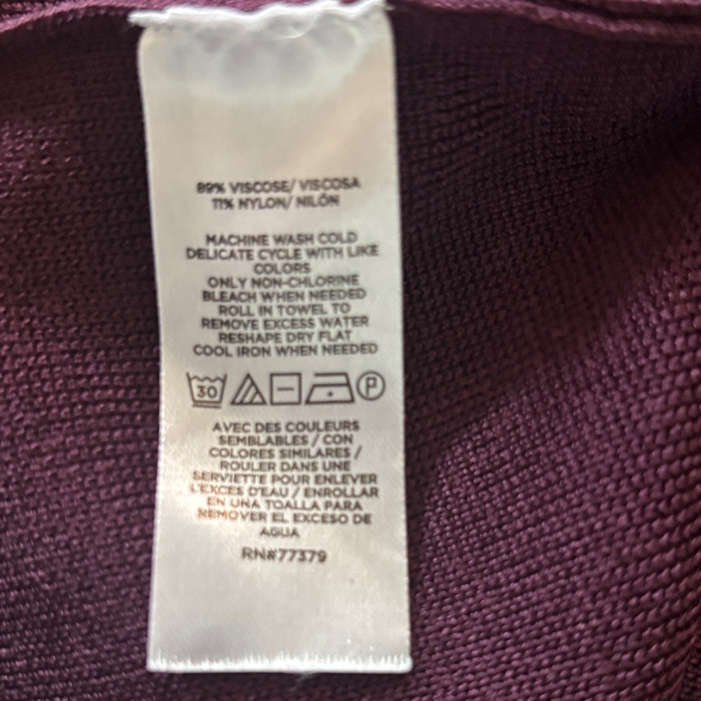 Ann Taylor Rich Plum Cardigan EUC - Picture 4 of 5